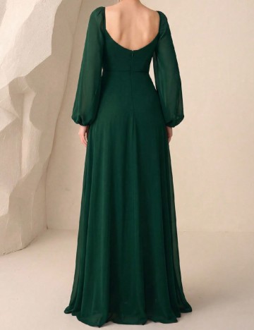 Rochie lunga UNITHORSE, verde inchis