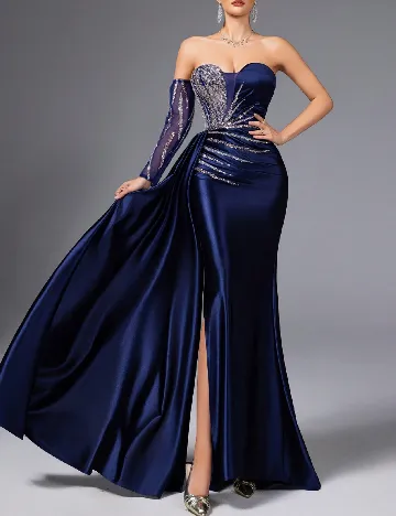 Rochie lunga VIPGIRL, bleumarin