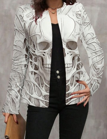 Blazer SHEIN CURVE, alb