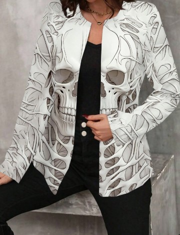 Blazer SHEIN CURVE, alb