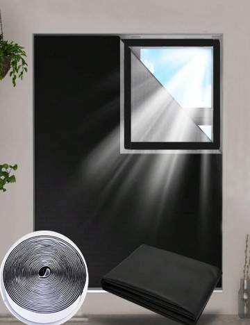 Protectie blackout pentru ferestre, 140 x 180 cm SHEIN, negru