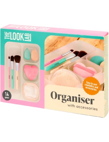 Organizator de machiaj cu accesorii ACTION, alb