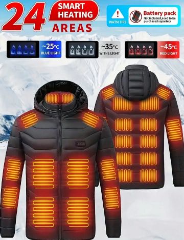 Geaca cu incalzire SHEIN, negru