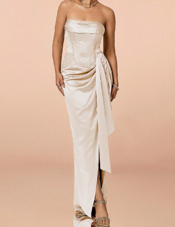 Rochie lunga SHEIN, crem