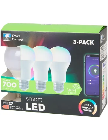 Becuri LED inteligente  3 bucati LSC, alb