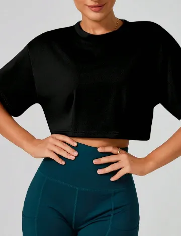 Top SHEIN, negru