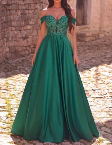 Rochie lunga Faeriesty, verde