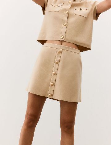 Fusta H&M, crem