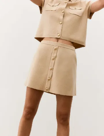 Fusta H&M, crem