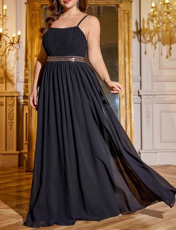 Set Rochie si Cardigan Supgir Plus Size, negru