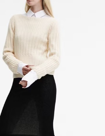 Pulover Mango, crem