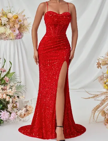 Rochie lunga ADYCE, rosu