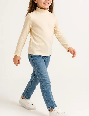 Bluza Shein Kids, crem