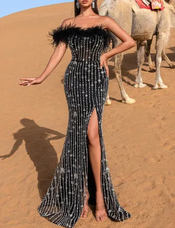 Rochie lunga Faeriesty, negru