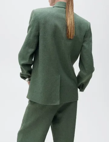 Sacou Oversize Mango, verde