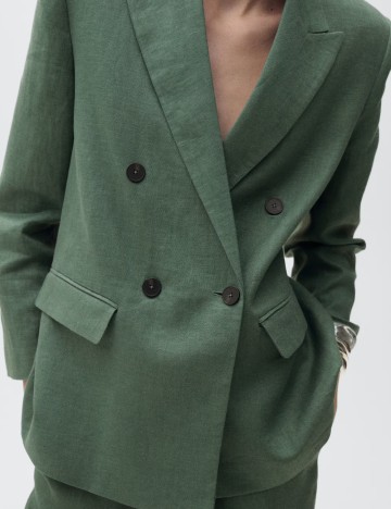 Sacou Oversize Mango, verde