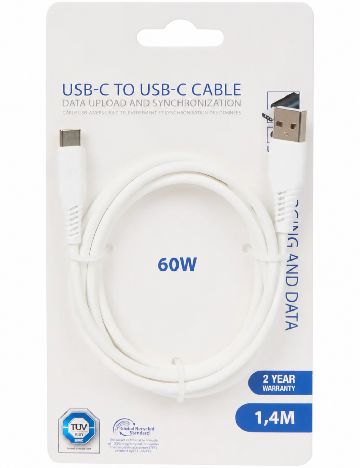 Cablu USB ACTION, alb