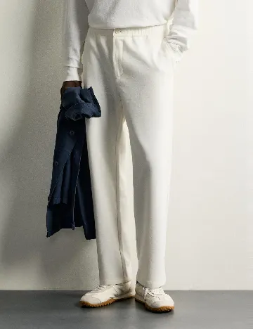 Pantaloni Zara, alb