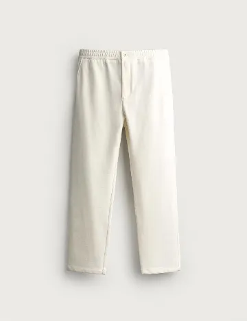 Pantaloni Zara, alb