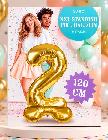 Balon cifra 2 AVEC, galben