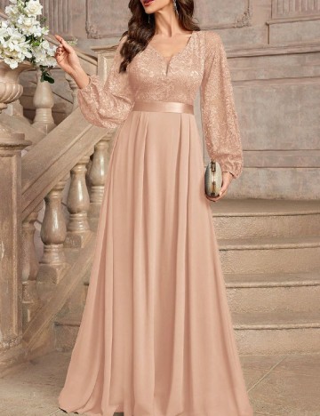 Rochie lunga Miusol, piersica