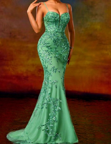 Rochie lunga SHEIN, verde deschis