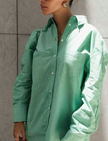 Camasa Oversize SHEIN, verde