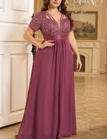 Rochie lunga UNITHORSE Plus Size, roz