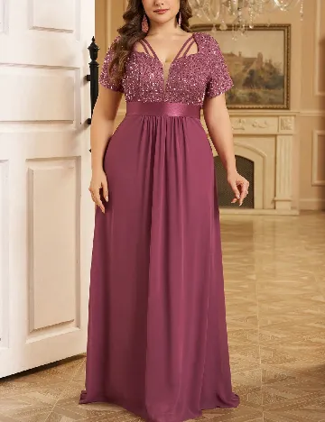 Rochie lunga UNITHORSE Plus Size, roz