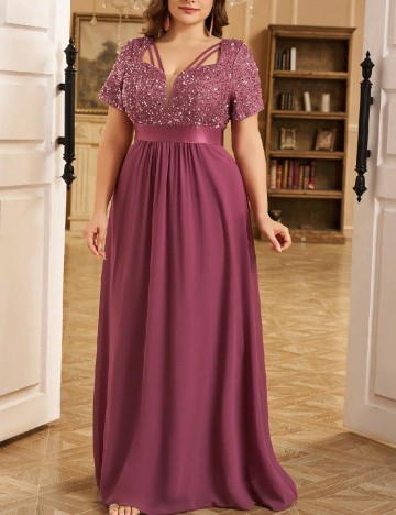 Rochie lunga UNITHORSE Plus Size, roz