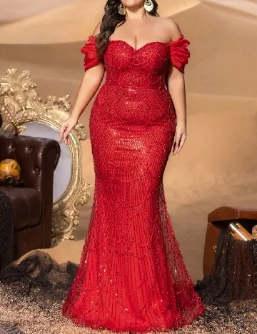 Rochie lunga Faeriesty Plus Size, roz
