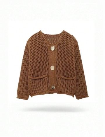 Cardigan SHEIN, maro