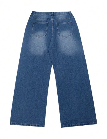 Blugi NVFelix Plus Size Men, albastru