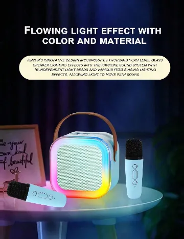 Set mini boxa portabila si microfoane SHEIN, albastru