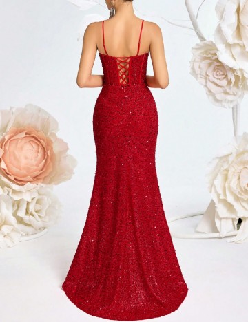 Rochie lunga ADYCE, rosu