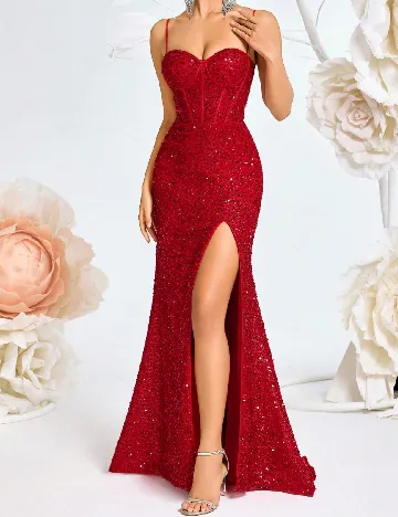 Rochie lunga ADYCE, rosu