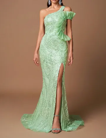 Rochie lunga Supgir, verde