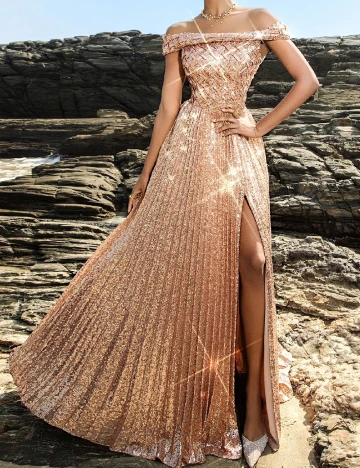 Rochie lunga SHEIN, crem