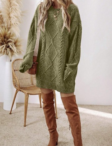 Pulover Oversize SHEIN, verde