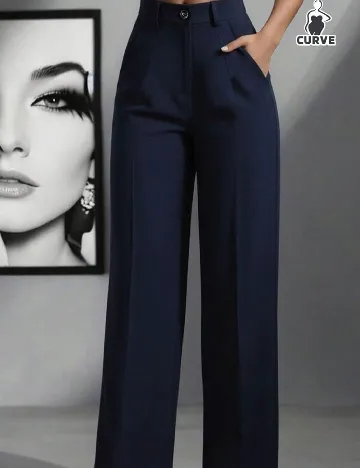 Pantaloni SHEIN CURVE, bleumarin inchis