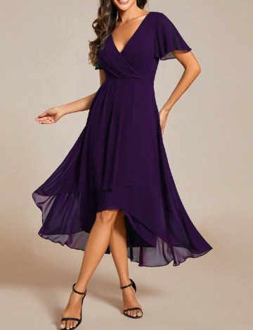 Rochie medie Ever-Pretty, mov