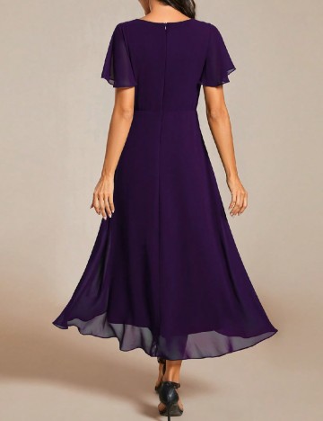 Rochie medie Ever-Pretty, mov
