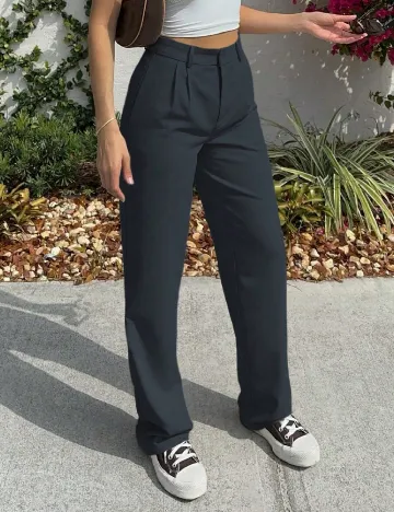 Pantaloni Myoursa, gri inchis