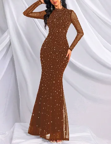 Rochie lunga LUVISTRUE, maro