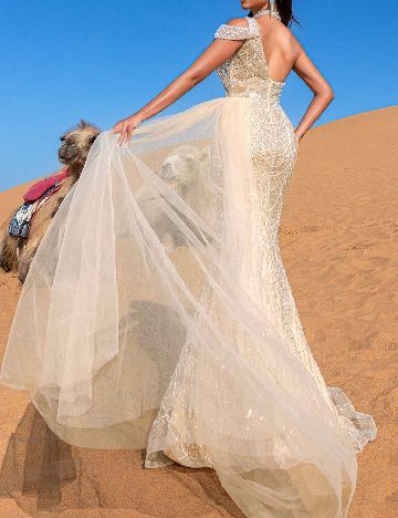 Rochie lunga Faeriesty, crem