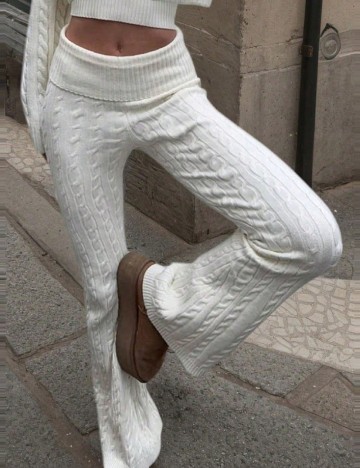 Pantaloni SHEIN, ecru
