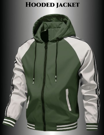 Jacheta SHEIN, verde/alb