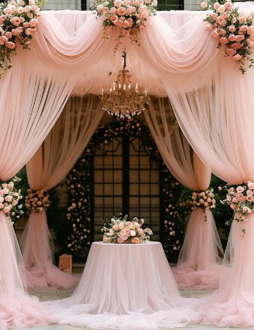 Draperie SHEIN, piersica