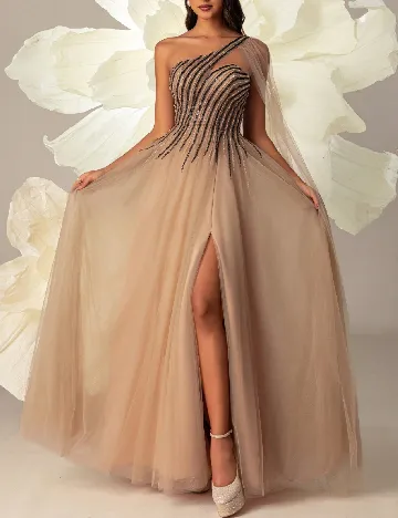 Rochie lunga VIPGIRL, crem