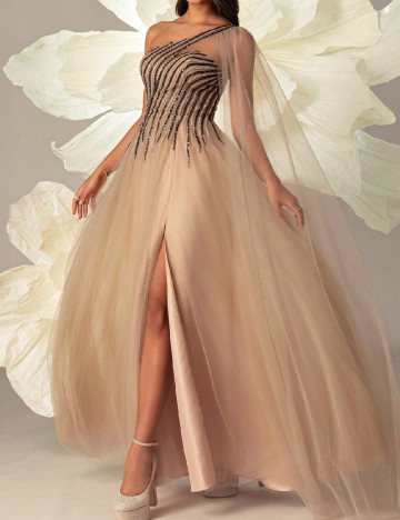 Rochie lunga VIPGIRL, crem